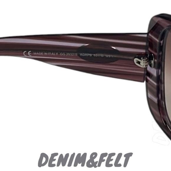 Gucci Women's Vintage Diamante Print Sunglasses 2932/S RDRPB 60MM 125MM 💜🕶️😎 - Picture 14 of 16